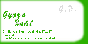 gyozo wohl business card